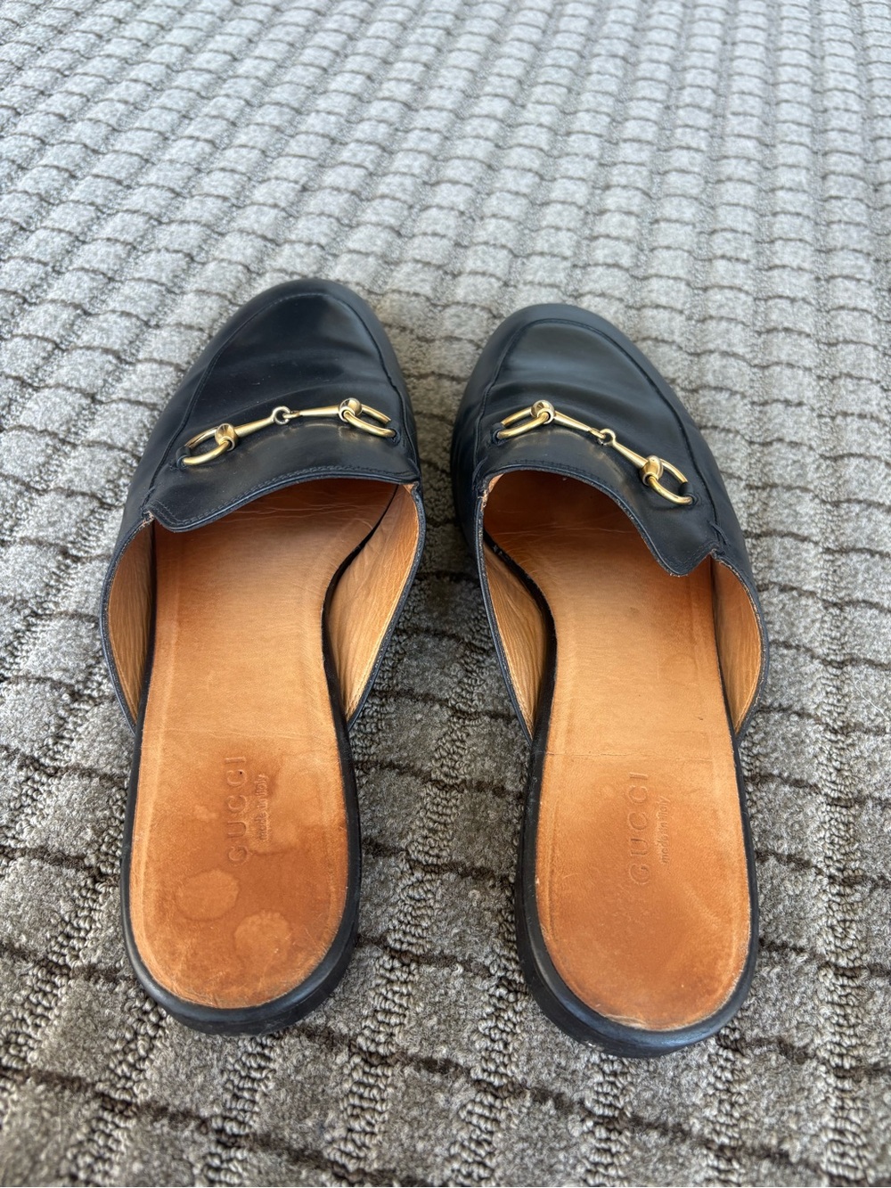 Gucci Black Leather Horsebit Slip-On Loafers - Picture 4 of 8